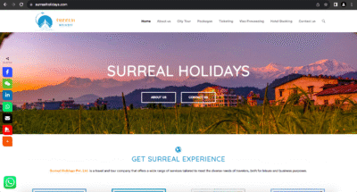 Surreal Holidays - Website Designed by Nikesh Shrestha